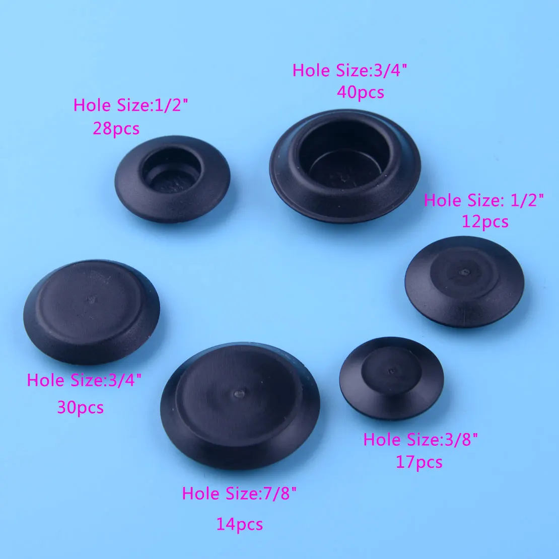

DWCX Universal Plastic 141 Mixed Plugs Button Flush Mount Sheet Metal Fasterner 6 Kinds Assortment Kit A6831 fit for Auveco HE45