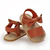 Newborn Soft Soles Brown Girl  Boy Shoes Non-Slip Rubber Soles Cute Big Bow Princess Shoes Breathable Leather Baby Walking Shoes 5