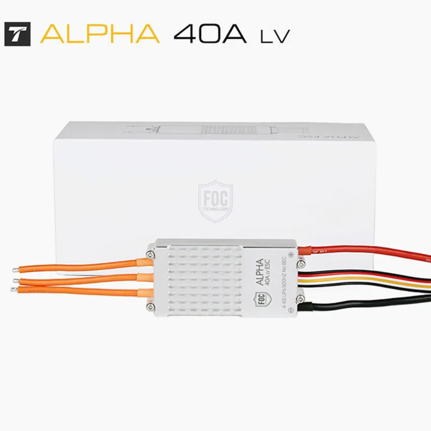 T-Motor multi-axis / multi-rotor motor dedicated governor FOC sine wave 4~6S 40A LV low-voltage version input ESC Alpha