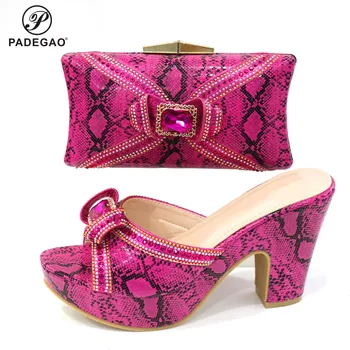 

New Italian Shoes and Bag To Match Wedding Party Plus Size Shoes Women Heel Italian Shoes with Matching Bags for Wedding Italy