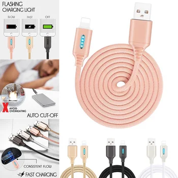 

Auto Cut-off Fast Charging Nylon Cable Data Transfer Function Cord Line PUO88