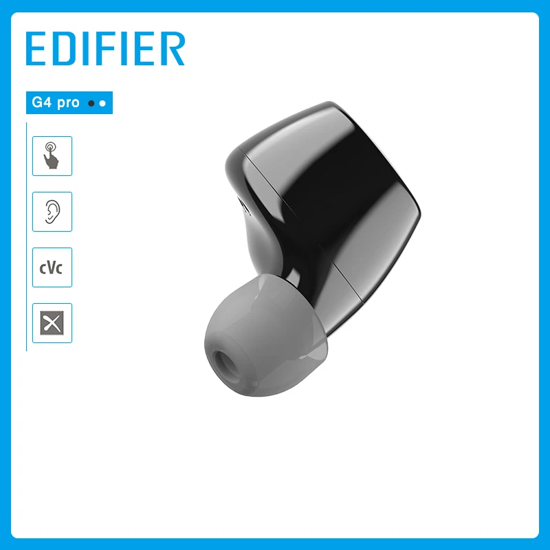 Black EDIFIER TWs1 TWS Bluetooth наушники с сенсорным управлением IPX5 Номинальный эргономичный дизайн Bluetooth V5.0 наушники беспроводные наушники - Цвет: Black