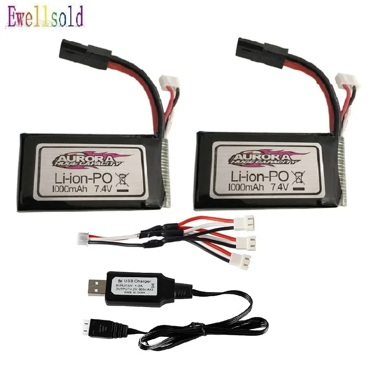 Ewellselling 7 4 v 1000mAh обновленная батарея/USB зарядное устройство для Xinlehong 9130 9136 9137