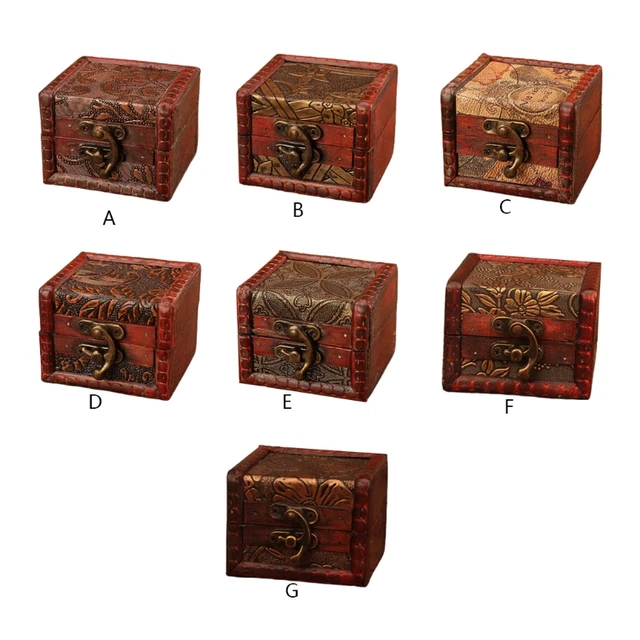 EXCEART 4 cajas de almacenamiento para manualidades, caja de joyería, caja  de regalo, cajas de madera para almacenamiento de perfumes, cofre del