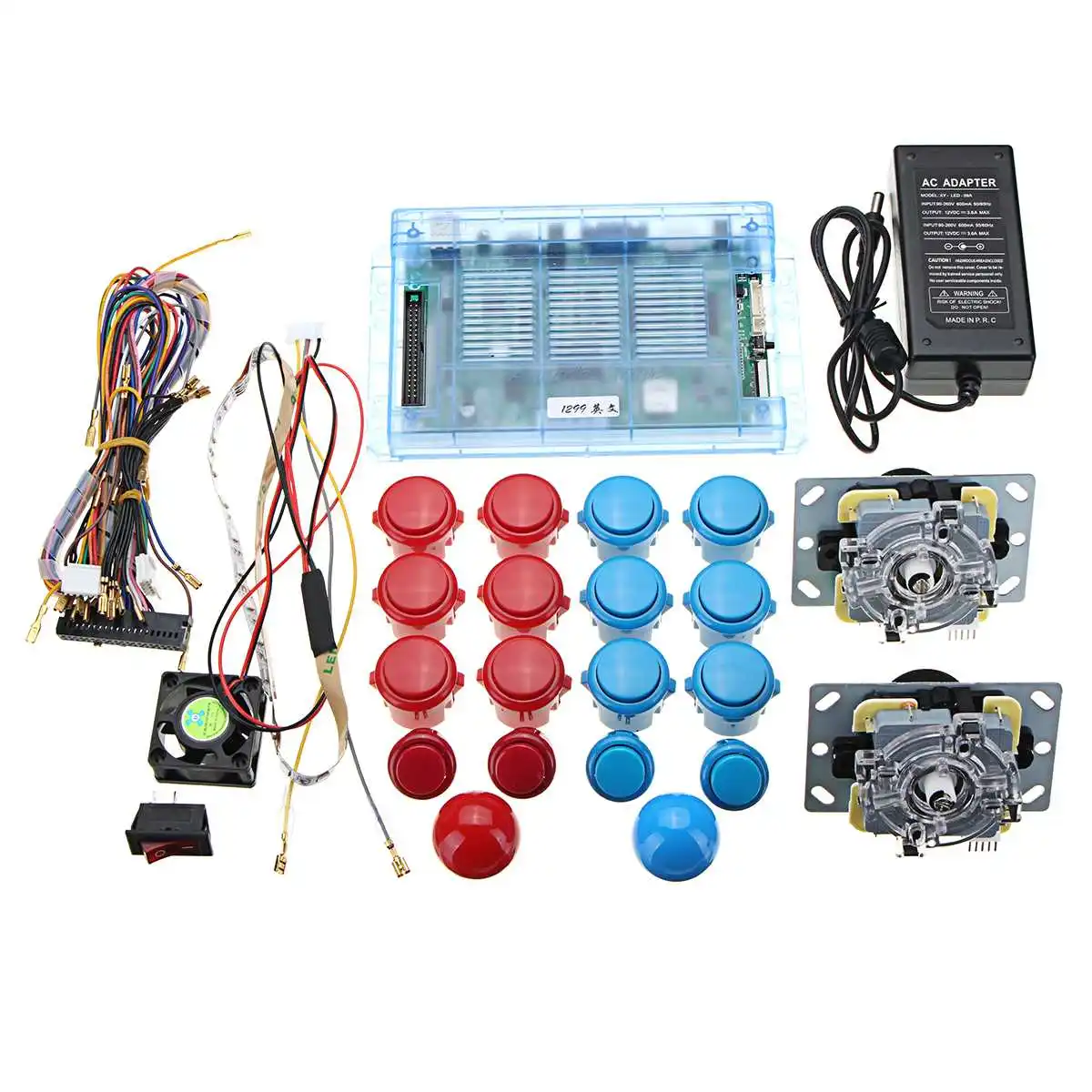 

with 2 Joysticks Push Button 1299 in 1 Double Joystick Dual Player Push Button Game Board for PandoraBox 5S Game Console DIY