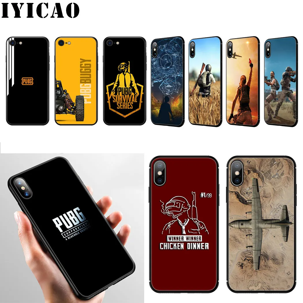 IYICAO PUBG Game Soft Silicone Case for iPhone 11 Pro Max XR X XS 6 6S 7 8 Plus 5 5S SE Phone |
