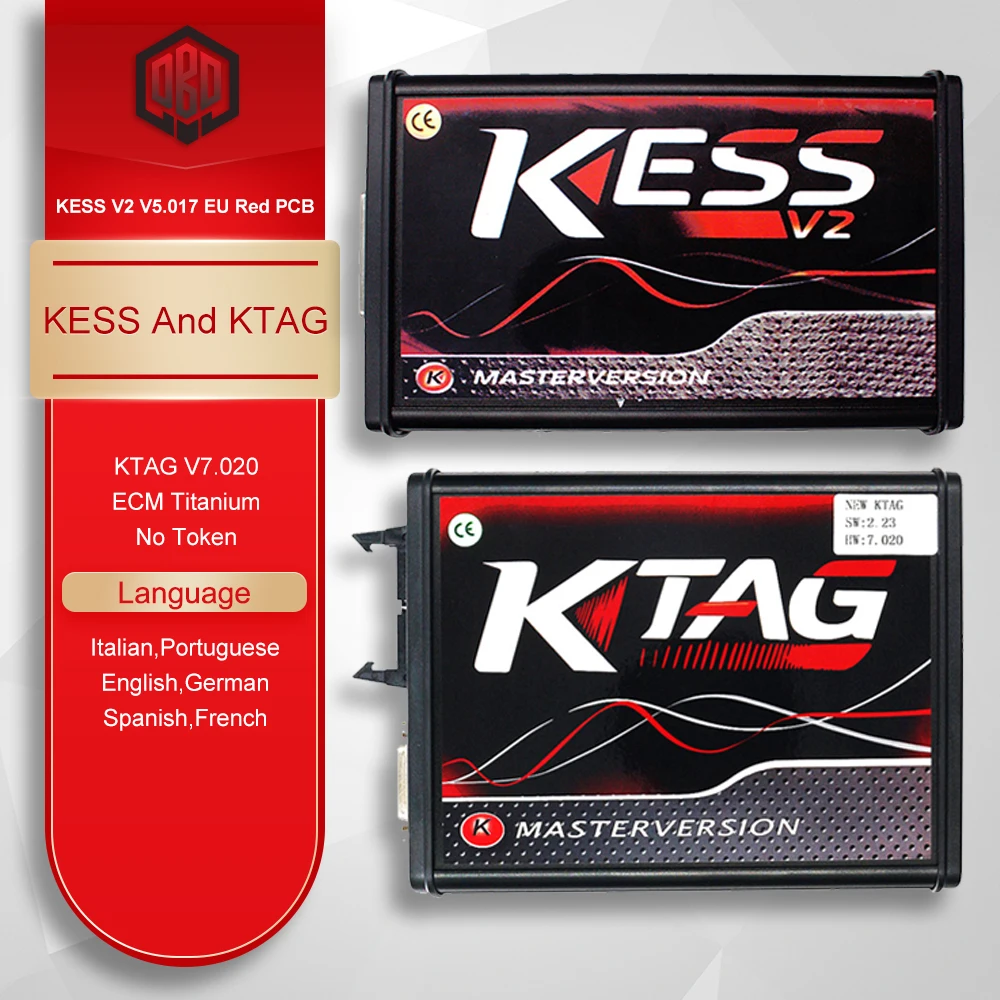 KESS Ktag K TAG V7.020 V2 V5.017 инструмент для настройки чипа ECU красная печатная плата ECM