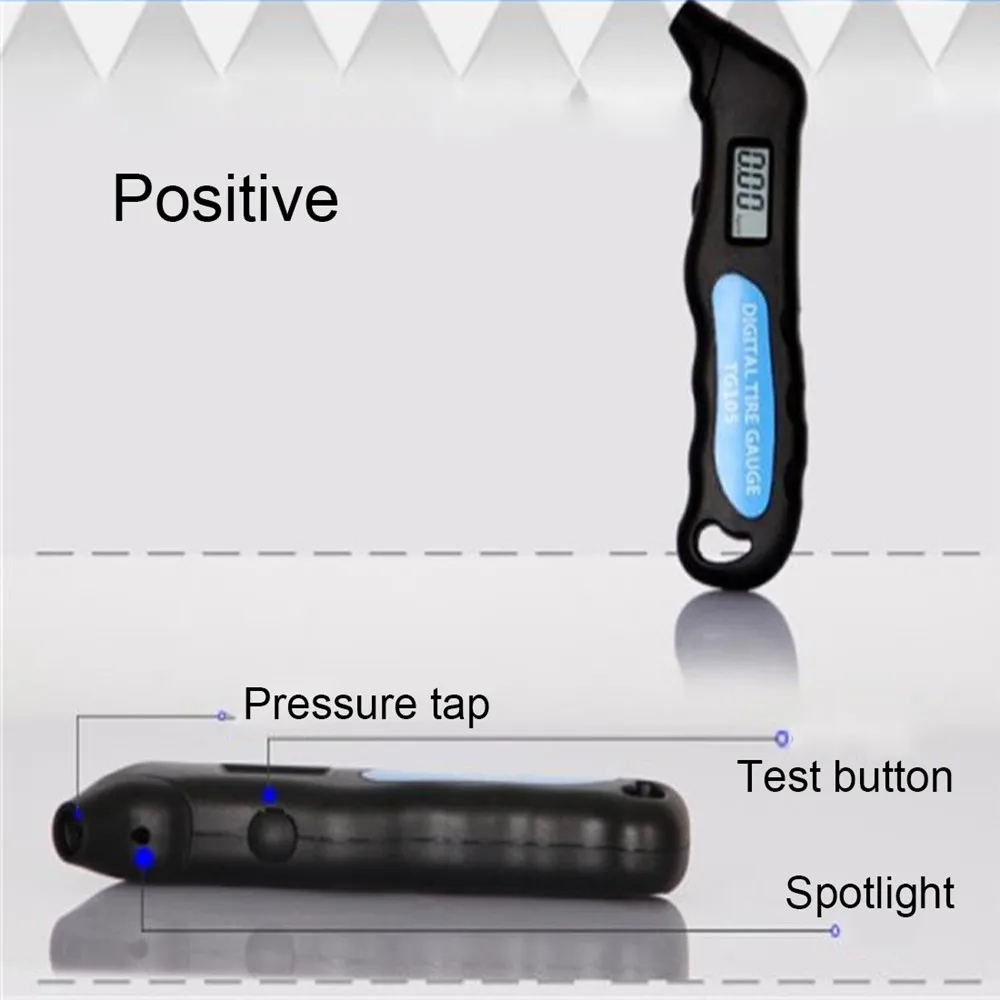 TG105 Digital de coche neumático medidor de manómetro de aire pantalla LCD probador de barómetros manómetro para coche bici camión motocicleta