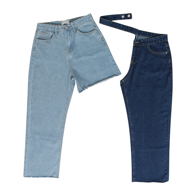 CHICEVER Лоскутные популярные цветные джинсы для женщин с завышенной талией нестандартные Большие размеры летние джинсовые длинные брюки Модная одежда