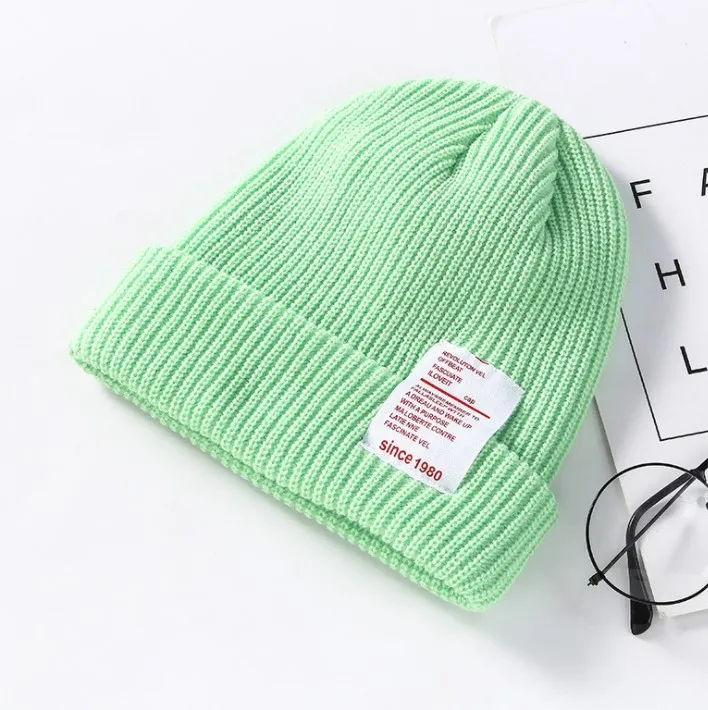 Вязаная зимняя шапка унисекс в стиле хип хоп|Аксессуары для костюмов| |