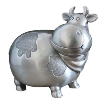 

AAAK -Cow Model Piggy Bank Cartoon Animal Model Ornament Money Box Coin Storage Jar Birthday Christmas Gift
