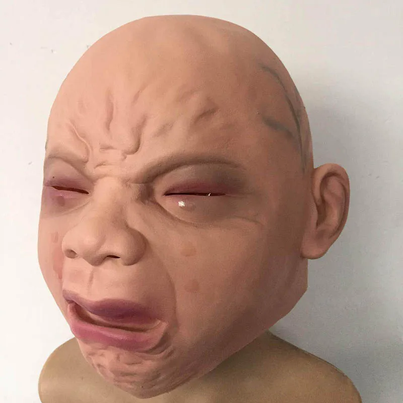 1pcs realistic crying baby mask halloween bar cos
