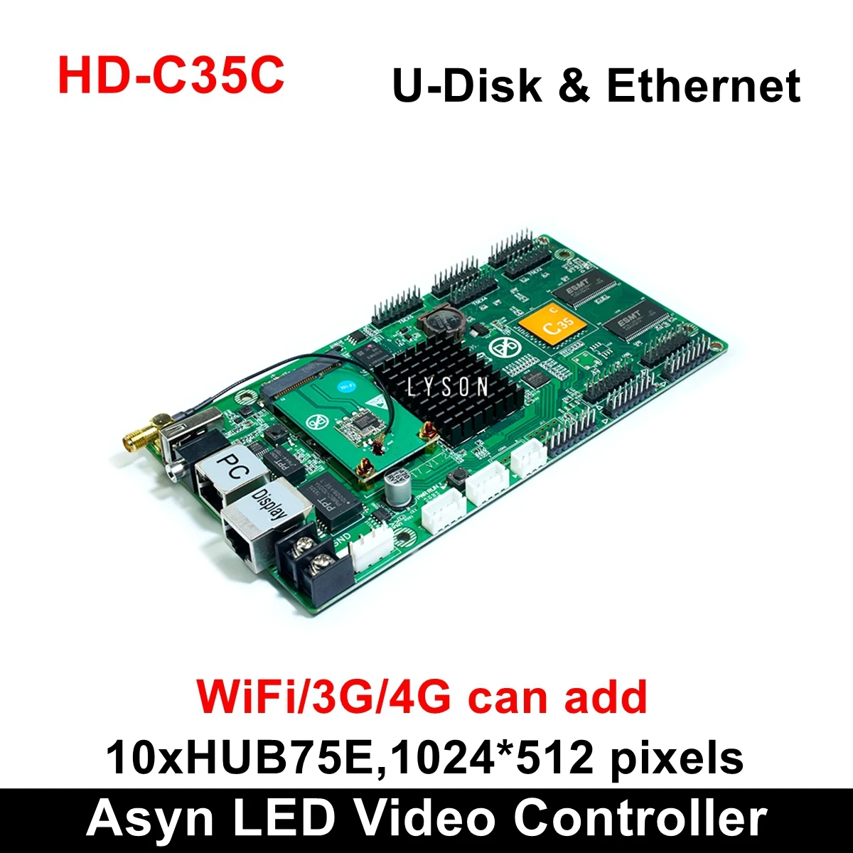 Huidu HD C35 наружная комнатная полноцветная асинхронная отправляющая карта может