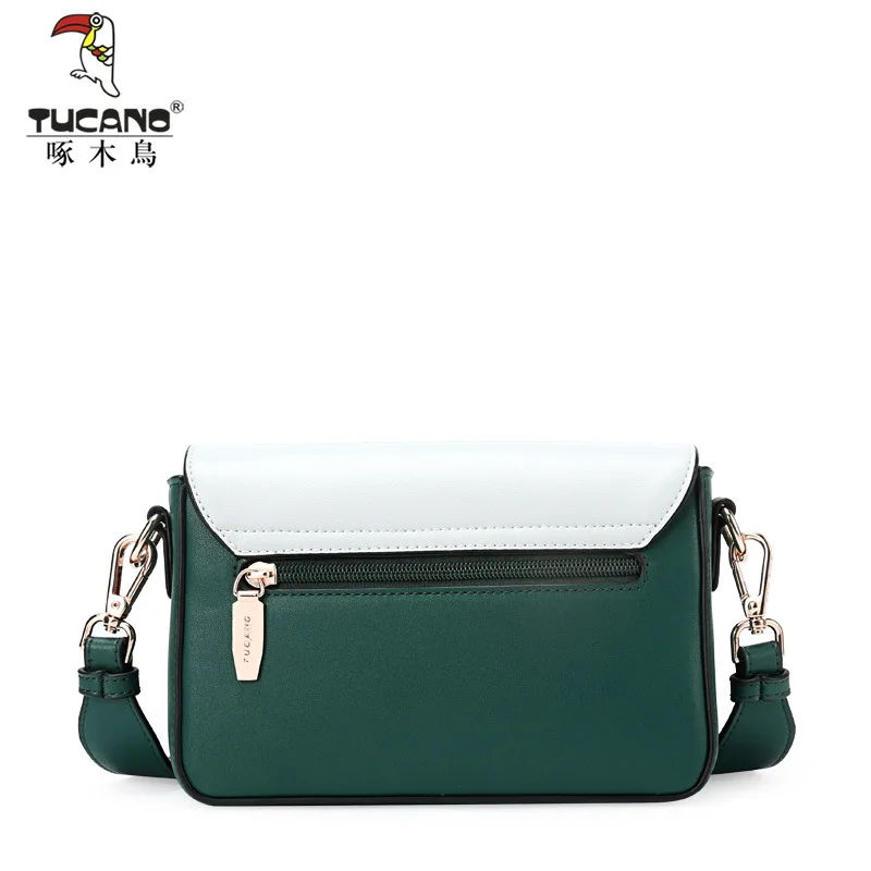 

TUCANO Bag New Style 2019 WOMEN'S Bag Messenger Bag Small CK Contrast Color Square Sling Bag Wide-Strap Oblique Bag Women's