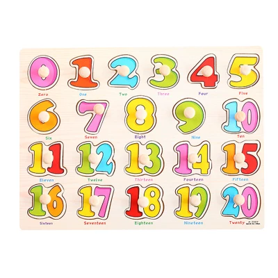 Ручной Захват 3d мультфильм животное номер ABC буквы-игрушки для малышей Дети алфавит головоломки деревянные образовательные игрушки для девочки, мальчика, ребёнка деревянные - Цвет: Numbers