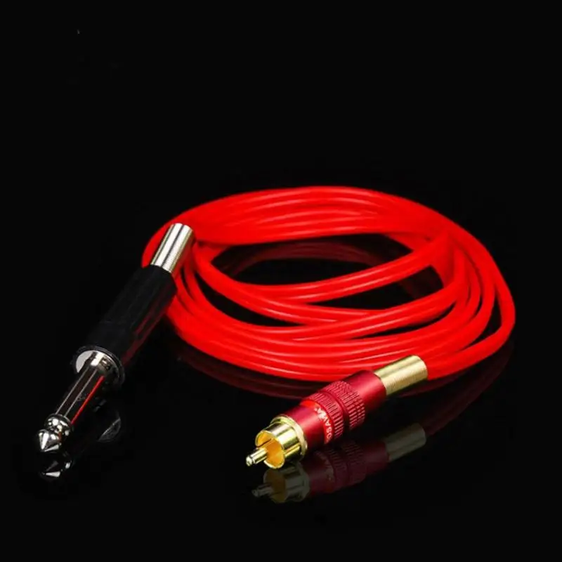 Изогнутым наконечником 22 AWG Медь трубопровода тканый нейлоновый ремешок Интерфейс прочный для прямо RCA Интерфейс вставка татуировки Conversion Kit