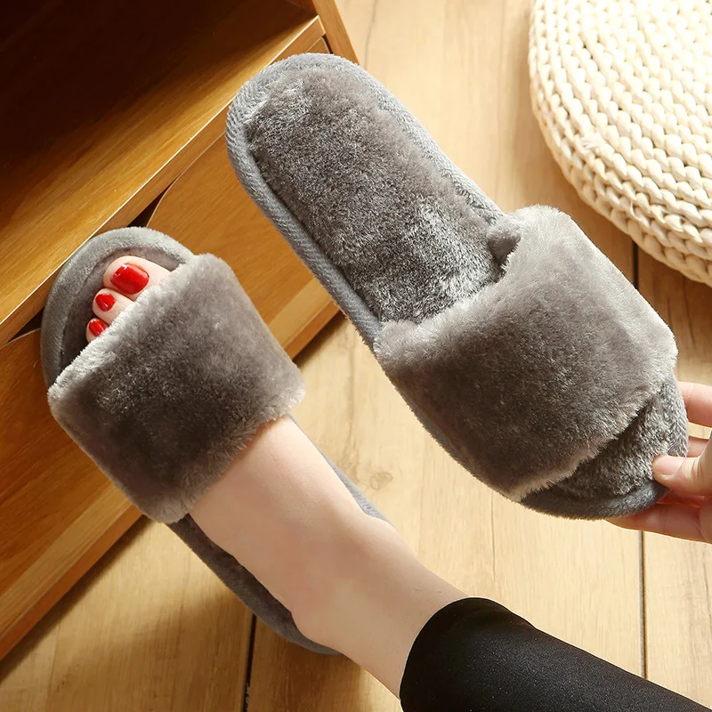 

Plush Slipper Women's Summer Spring and Autumn Home Household Indoor Floor Soft Bottom Sandals Plush Cotton Slippers Slipper