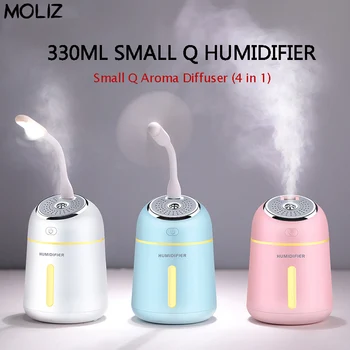 

USB Air Humidifier 330ml Ultrasonic Aroma Essential Oil DiffuserFor Car Home Mini Cool Mist Maker Aromatherapy with LED Light