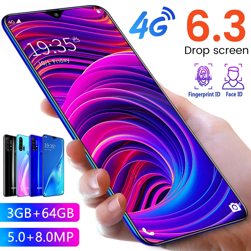 R30 Pro смартфон Android 4G мобильные телефоны 6,3 дюймов две sim-карты Разблокированный Мобильный Телефон капля воды экран