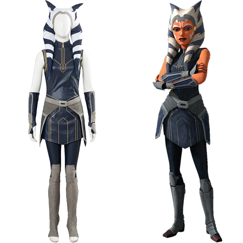 Звездные войны для косплея: Клон войн сезон 7 Ahsoka Tano косплей костюмированный
