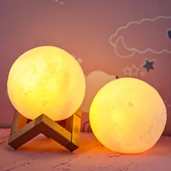 Lampe LED en forme de lune, ambiance créative, luminaire décoratif d'intérieur, idéal pour une chambre à coucher ou comme chevet, modèle 2021 