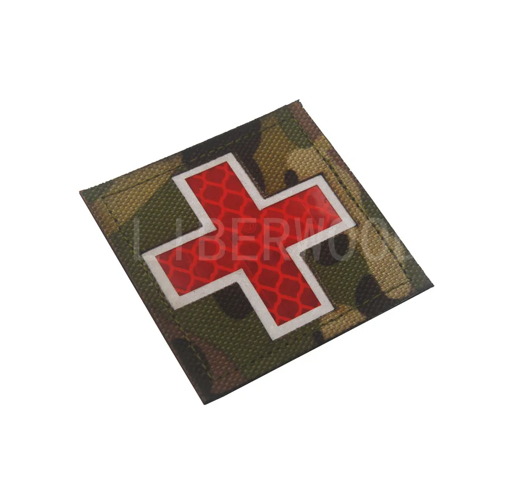 Светоотражающий медицинский красный крест EMS EMT MED тактическая нашивка инфракрасная IR первая помощь военная нравственная повязка на руку застежка-крючок поддержка 2 дюйма