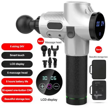 

LCD Display Massage Gun Deep Muscle Massager Muscle Pain Body Massage Exercising Relaxation Slimming Shaping Pain Relief L5