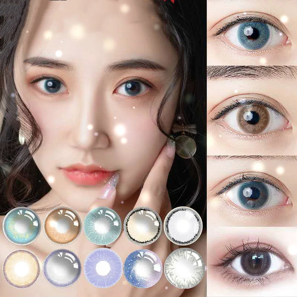 Contact Lens Cosmetic Color Contacts Optical Glass Soft Eyewear lentes de contacto Women Men GIFT | Красота и здоровье