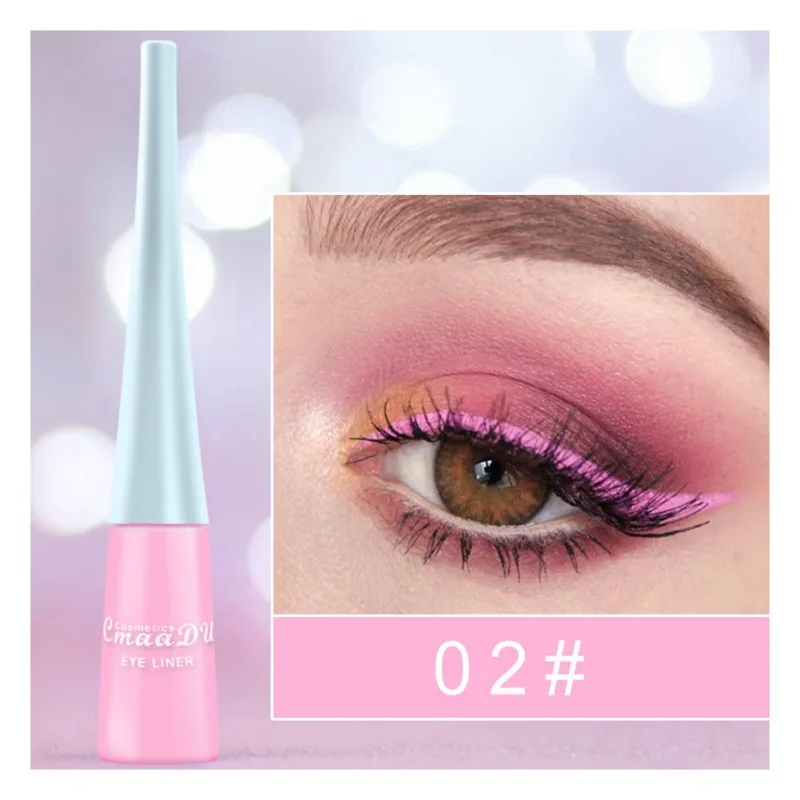 Matte Colorful Eyeliner Liquid Long-lasting Waterproof Smudge-proof Eyeliner Liquid Eye Liner Delineador