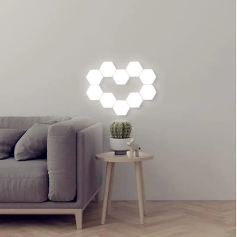 

LED Wall Light Lamps Modular Touch Sensitive Quantum Lamp Night Light Hexagons Panel DIY Creative Decoration Wall Lighting