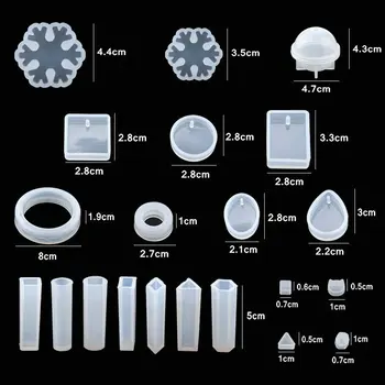 

Mixed Style Jewelry Epoxy Casting Molds Tools Set Silicone Casting Tools Clay Resin Casting Molds For Jewelry Making DIY