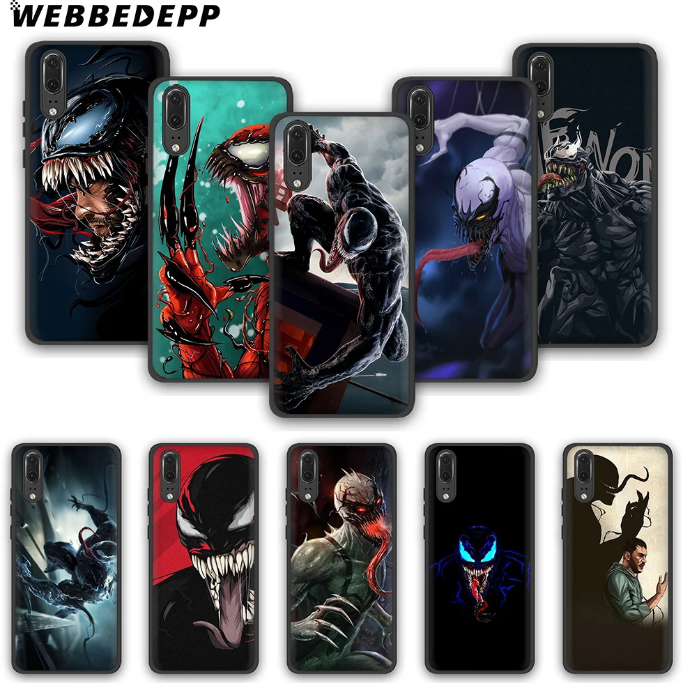 WEBBEDEPP Venom TPU phone case for Huawei P10 P20 P30 Lite Pro Y6 Y7 prime 2018 Y9 2019 |