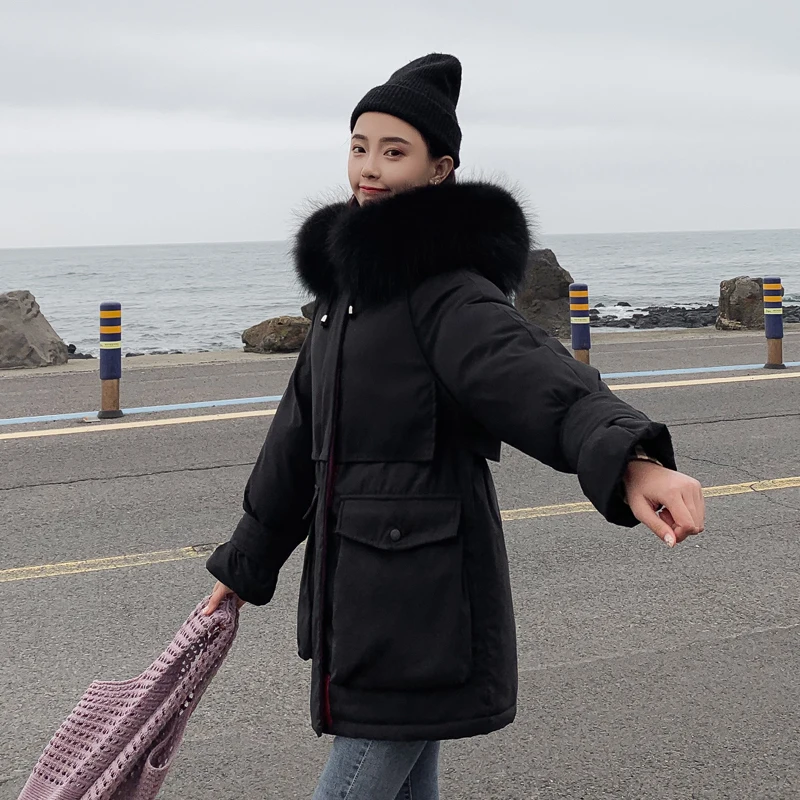 Korean Style 2019 Winter Jacket Women Warm Thicken Loose Female Coat W_A4_5