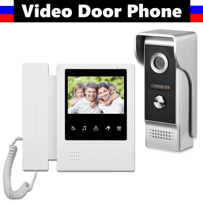 1 Camera 1 Monitor 4," сенсорный монитор видеодомофон дверной звонок Система видеодомофона комплект для домашней безопасности с камерой 700TVL 1 шт. экран телефона - Цвет: 1 Camera 1 Monitor