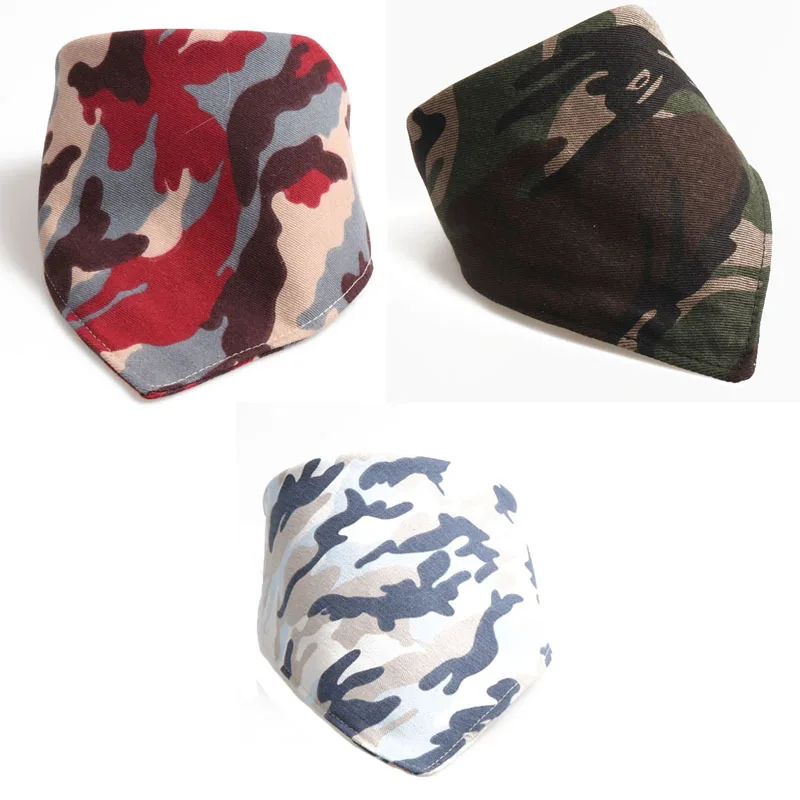 

Amin Lattice 2018 New Products Camouflage Bandage Cloth Pet's Saliva Towel Dog Scarf Double Layer Thick Manufacturers Direct Sel