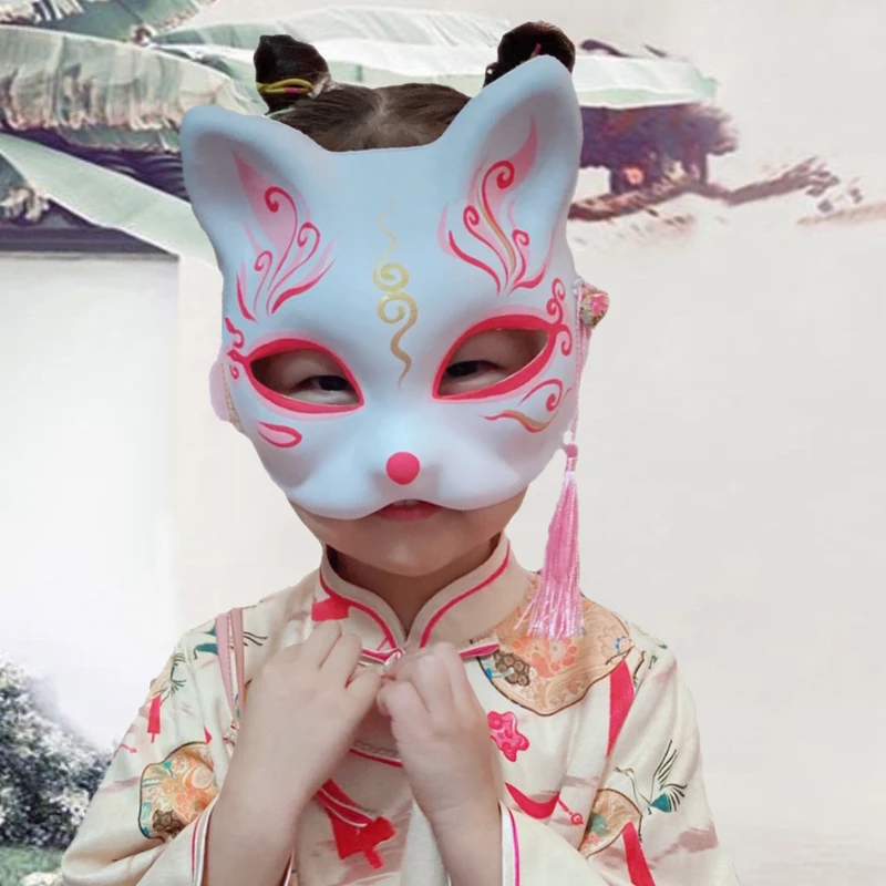 Новая маска розового вишневого цветка кошки лисы для женщин и девушек маскадля Хэллоуина маскарада Аниме Косплей вечеринки фестиваля фото реквизитаксессуары