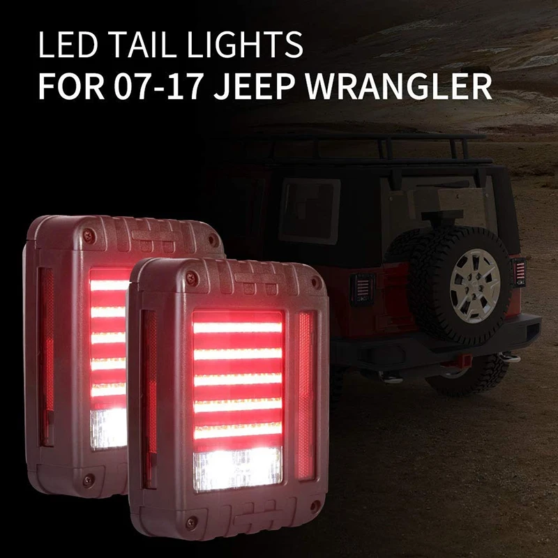 Светодиодный задний светильник s для 07-17 Jeep Wrangler, задний светильник, сигнальная лампа поворота, бегущий светильник s для Jeep Wrangler JK