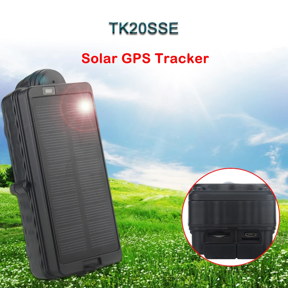 

Magnetic GPS Solar energy tracker TK20SSE 20000mAh removable and rechargeable GPS tracker real-time tracking device for vehicle