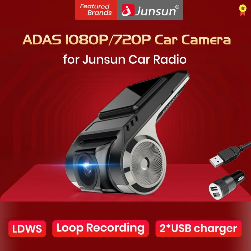 Junsun reproductor Multimedia V1/V1 Pro con Android para coche, radio con ADAS, cámara de