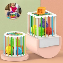 Blocs de construction en forme de couleur, jeu de Classification Montessori, jouets éducatifs d'apprentissage pour bébé, cadeau pour bébé de 0 à 12 mois