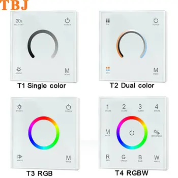 

DC 12 - 24V LED Touch Panel dimmer Controller for single color / dual color / RGB / RGBW strip light bulb
