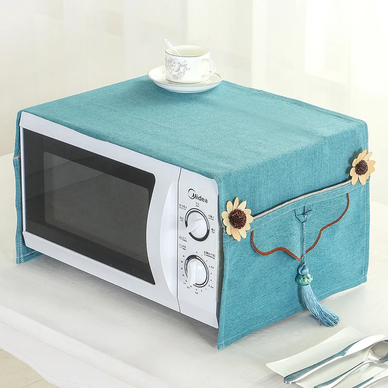 

Microwave Oven Cover Four Seasons General British Linen Microwave Oven Dust Cover Handcraft Kitchen Accessories Decoration Home
