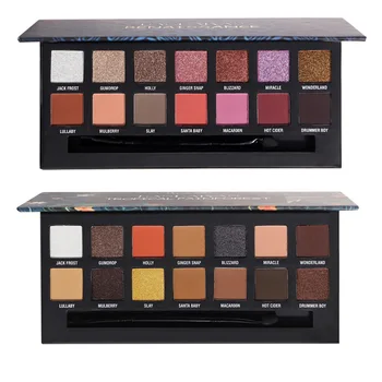 

tomflod 14 Color Eyeshadow Palette Matte Waterproof Eyeshadow Renaissance Metal Waterproof Flash Eyeshadow Palette