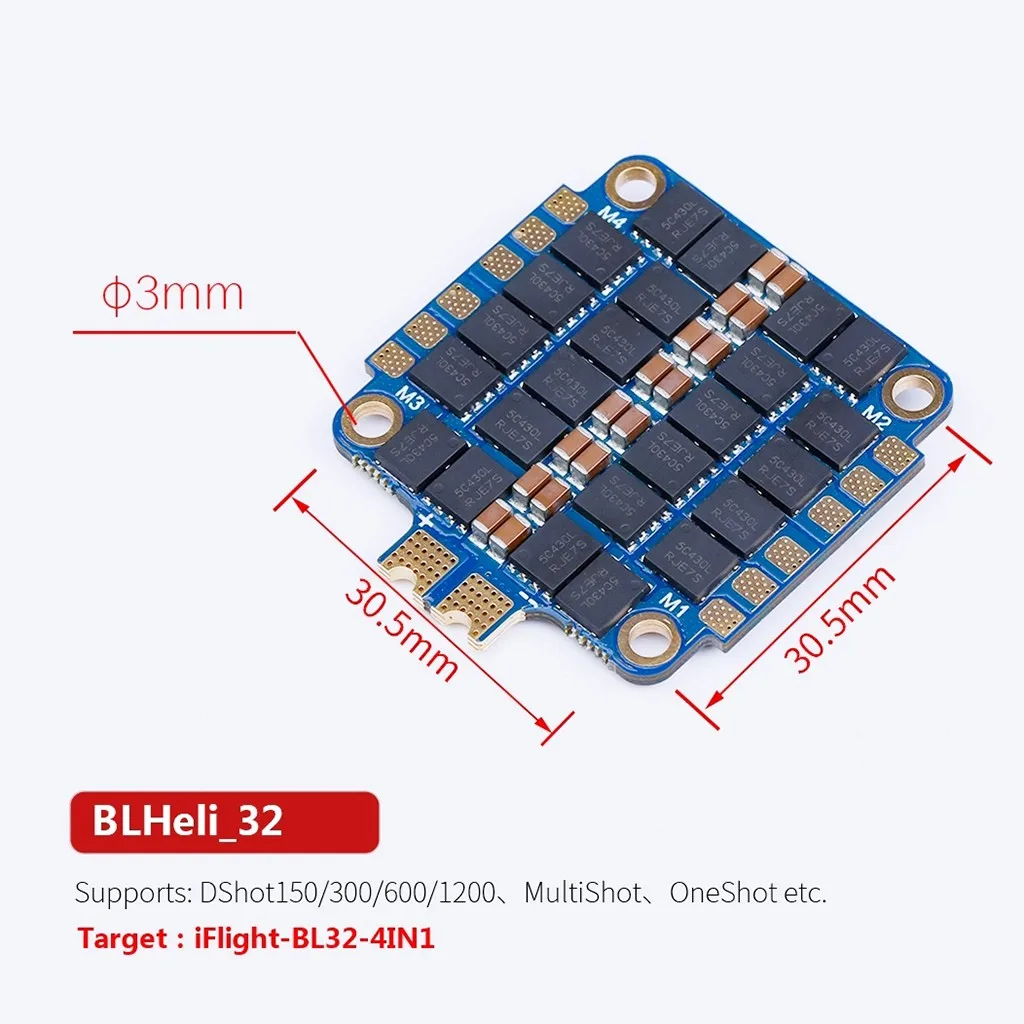 RC Аксессуар rc частей iFlight SucceX 50A 2-6S 4 в 1 бесщеточный ESC Dshot 1200 для FPV дрона с дистанционным управлением D301206