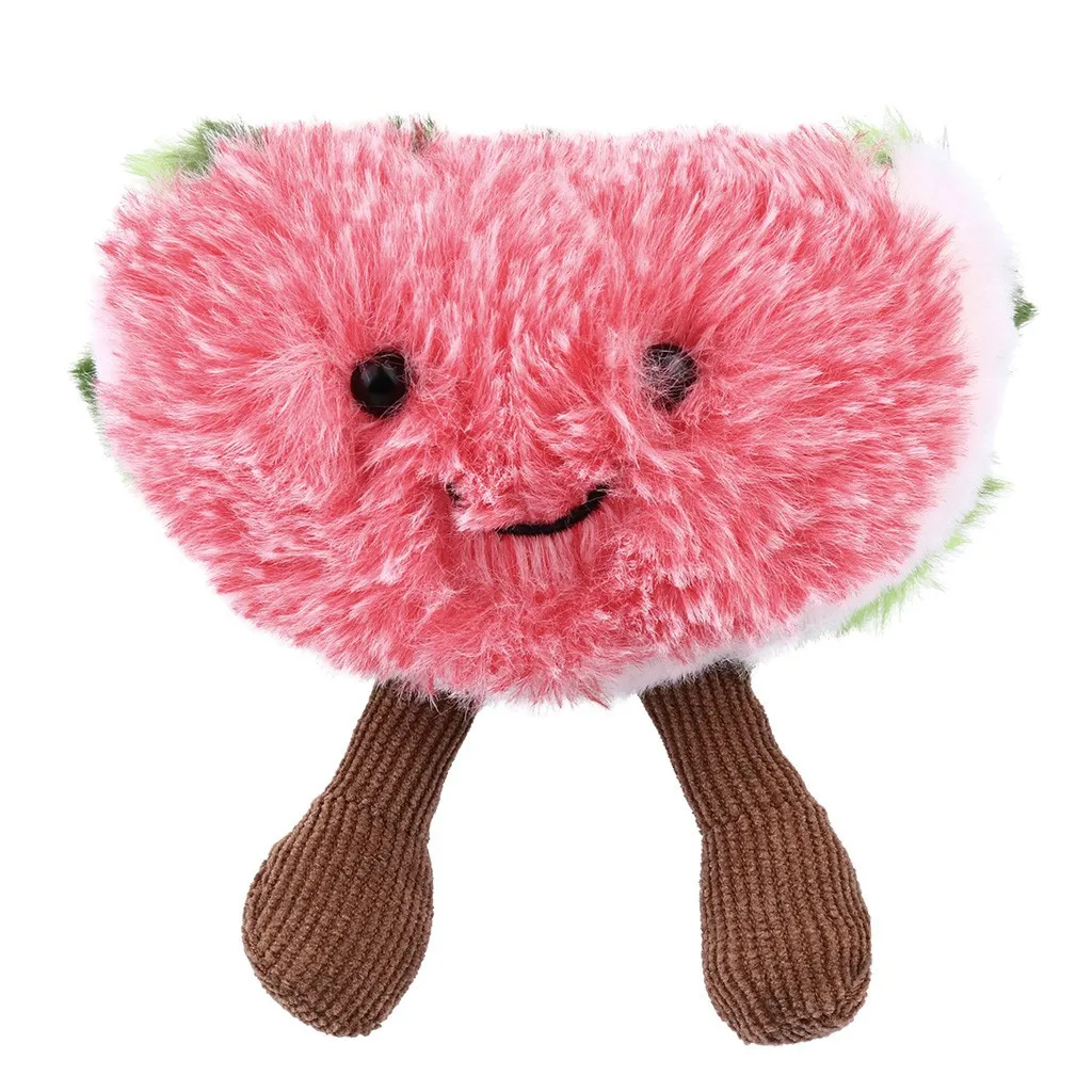 Cartoon Watermelon Plush Toys Doll Selected Fruit Plush Backpack Accessories Lovely Animal Suffed Doll keychain #A