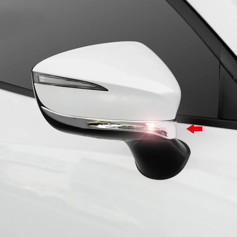 

ABS Chrome For Mazda CX-3 CX3 2015 2016 2017 2018 Accessories Auto Rearview Mirror Trim Cover Sticker Car Styling 2Pcs