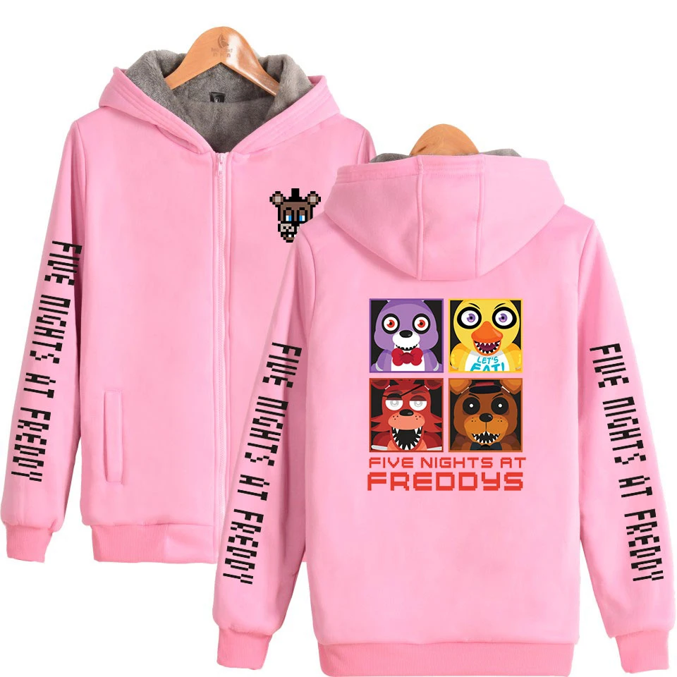 Толстовки Five Nights at Freddy толстовки с капюшоном на молнии с объемным рисунком и длинными рукавами модные повседневные теплые толстовки с капюшоном Five Nights at Freddy