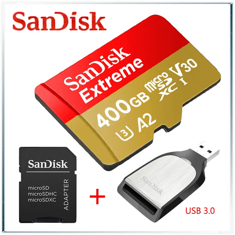 Sandisk экстремальные карты microsd карты памяти san диск micro sd карты uhs i tf cartao de memoria 128 ГБ 256 ГБ 64 ГБ 32 ГБ tarjeta sd-карта - Емкость: 400GB Sets