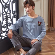 Free Shipping Winter and Autumn Mens Pyjamas 100% Cotton Pajamas Long-sleeve Casual Men Pajama Set Plus Size L-3XL Sleepwear Free Shipping Winter and Autumn Mens Pyjamas 100% Cotton Pajamas Long-sleeve Casual Men Pajama Set Plus Size L-3XL Sleepwear