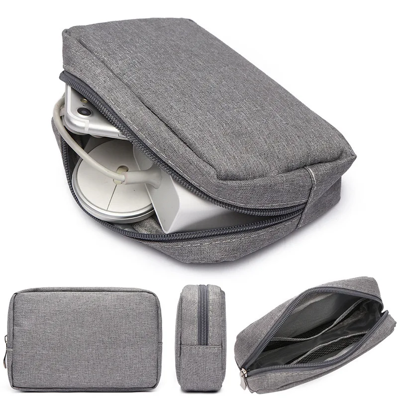 Travel Closet Organizer Case For Headphones Storage Bag Digital Portable Zipper Accessories Charger Data Cable Usb Bag